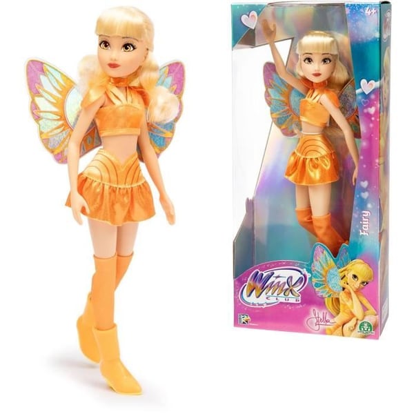 Winx Dukke - Fairy Stella Serie - 26 cm - Alder 3+ - WNX765 Winx Dukke - Fairy Stella Serie - 26 cm - Alder 3+ - WNX765
