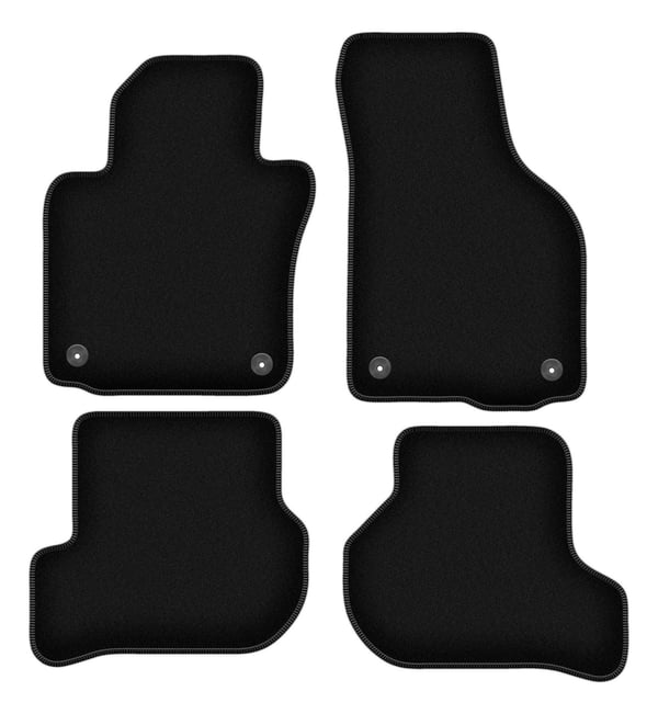 BASIC mustat velour-lattiamatot malleihin: Volkswagen Jetta V sedan, Variant, Farmari (2005-2011)