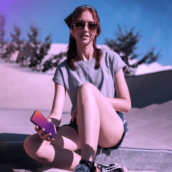 Apple iPhone 16E skärmskydd 3mk Rainbow Privacy