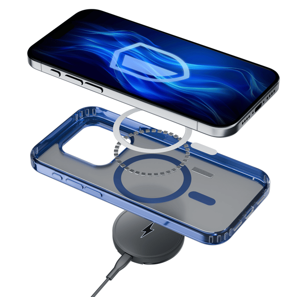 Apple iPhone 15 Pro Max - 3mk Frosty MagCase Blå