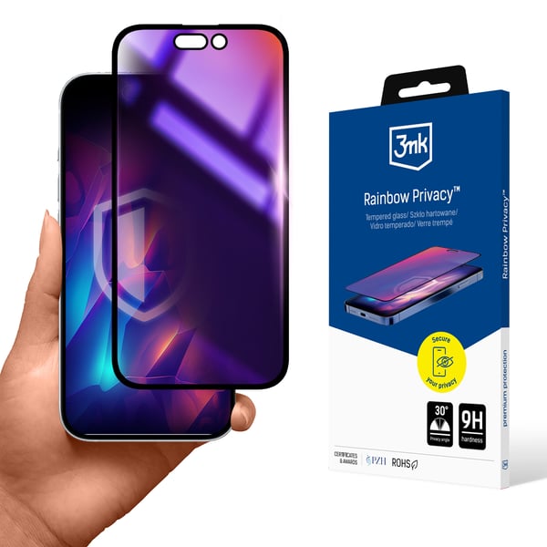Apple iPhone 16 Plus - 3mk Rainbow Privacy näytönsuoja Apple iPhone 16 Plus - 3mk Rainbow Privacy näytönsuoja