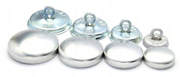Knappar överdragsformer läderhantverk 100 set 20'' 12mm vita