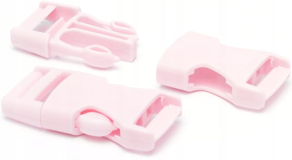 Plastspænder 10 stk 20 mm rosa