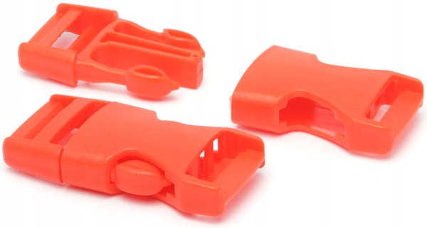 Plastspænder 10 stk 20 mm røde