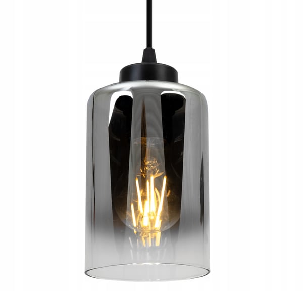 Loftlampe, hængende lysekrone, loftslampe, elegante grafitglaslamper