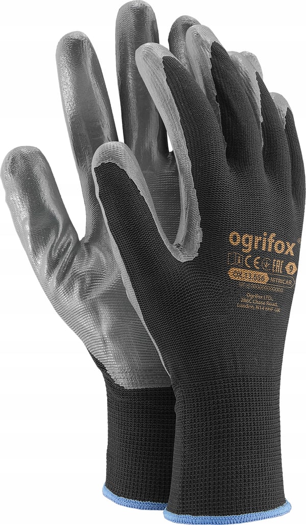 Arbetshandskar / Svart / Storlek: 10 - XL / OX-NITRICAR_BS10