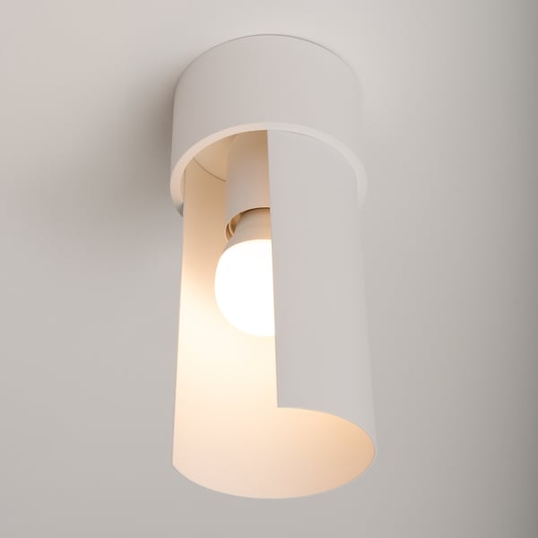 Sollux Lighting Flash moderne hvid rund loftspot Ø10cm med roterende lampeskærm 1xE27 15W