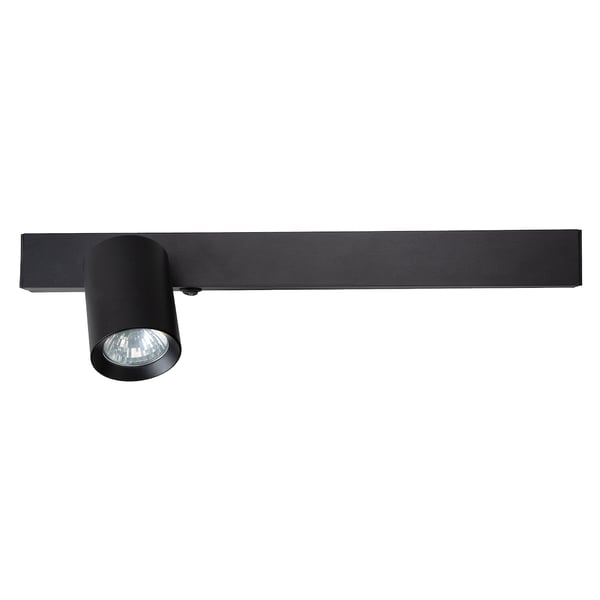 Moderni musta vasen seinävalaisin, säädettävällä värillä varustettu LED 5W -nauha, jossa säädettävä kohdevalo 1xGU10 lukemiseen makuuhuoneessa, magneetti Milagro