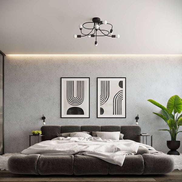 Sollux Lighting Loft væglampe sort LEVAR 1xE27 15W SL.1454
