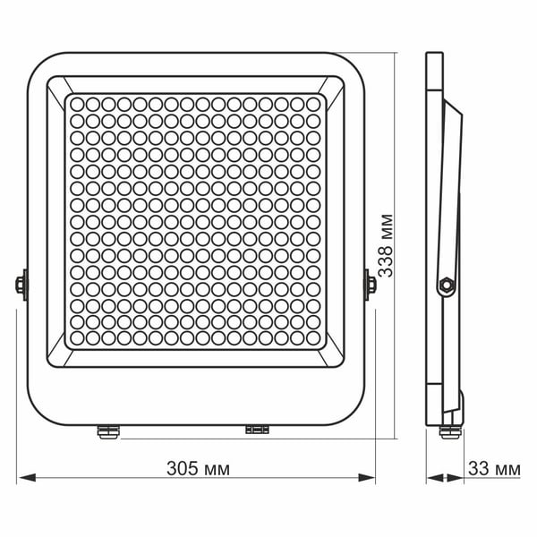 Videx Davis 200W halogenstråler neutralt lys 5000K 24000lm IP65