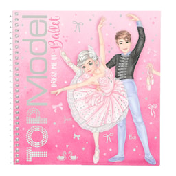 Top Model Askartelukirja Dress me up BALLET BALETTI pinkki tarroilla