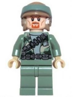 Lego Figuuri Endor Rebel Trooper punainen pieni parta BL5