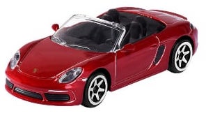 PGP Majorette Biler 7cm Metal Porsche 718 Boxster Vinrød