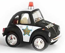Leluautot Mini Beetle Police Poliisi vetotoiminnolla 61537