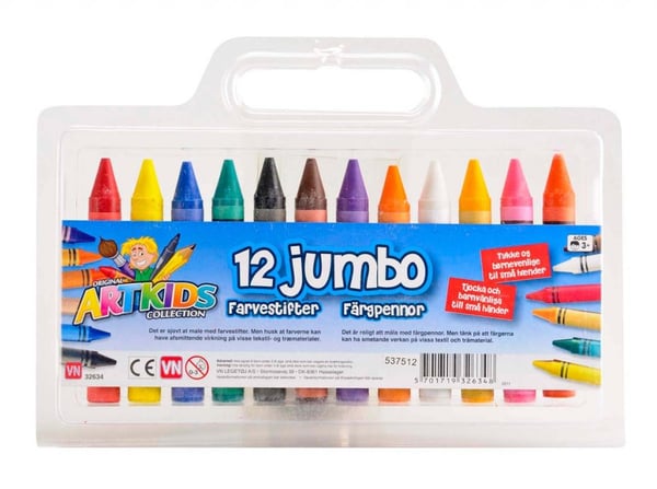 Lelut Askartelu 32634 VN Artkids Jumbo Väriliidut 12kpl Väri
