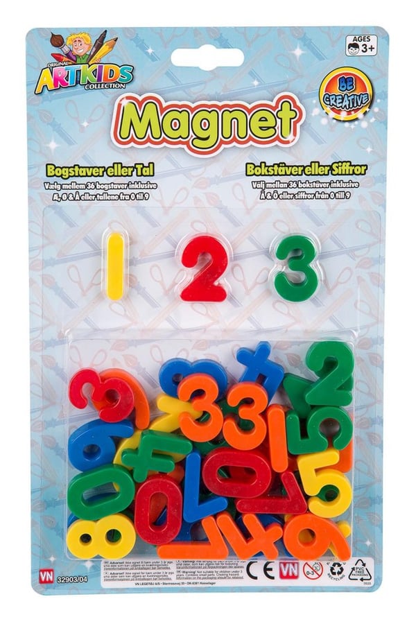 VN Legetøj 32904 Håndarbejde Kreativ leg Magnettal 36 stk 3,5 cm