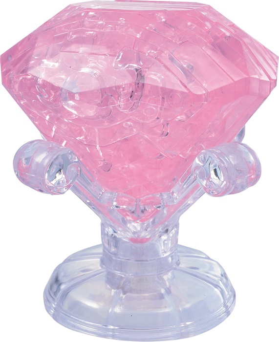 Crystal Puzzle Palapeli 3D Vaaleanpunainen Timantti Pink Diamond 43kpl paloja