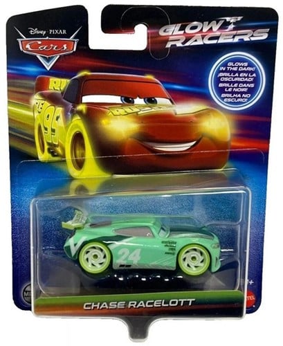 Lelut Disney Cars Autot metalli Glow Racers Pimeässä hohtava Chase