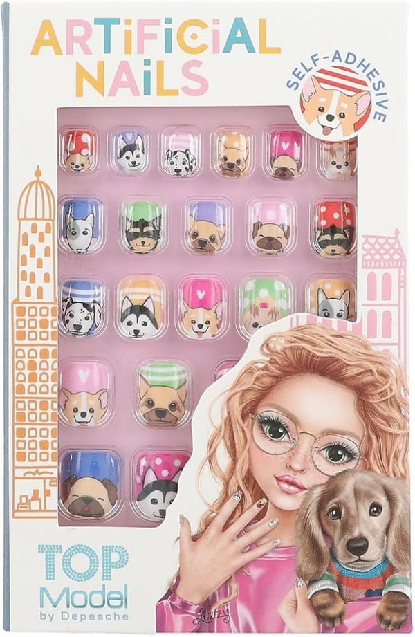 TOP Model TopModel Lasten tekokynnet Fake nails kynnet 24kpl Dog Cit