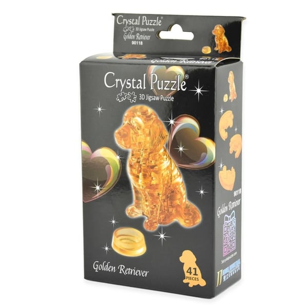 Robetoy Crystal Puzzle 3D-puslespil Hund Golden Dog 41 brikker