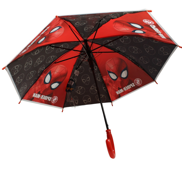 Marvel Spiderman Hämähäkkimies Sateenvarjo Musta/punainen 1383