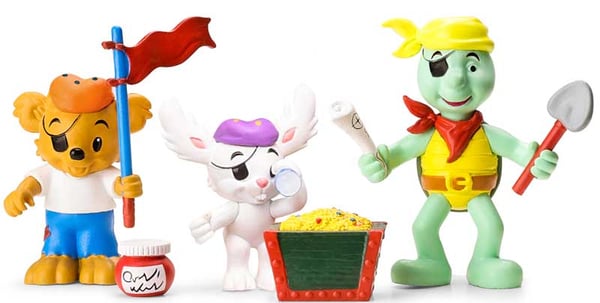 Lelut Micki Bamse Hahmosetti 3 kpl Hahmot Merirosvot