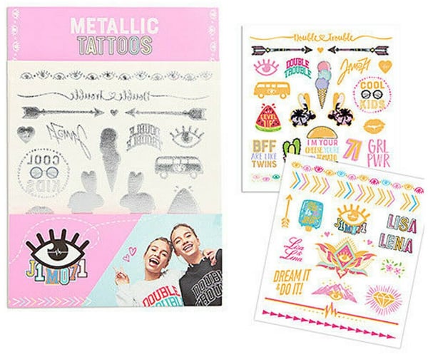 LISA AND LENA TATTOOS WITH METALLIC Tatoveringer x2