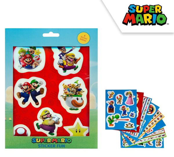 Nintendo Super Mario Askartelutarrat 8 sivua Hauskoja Tarroja