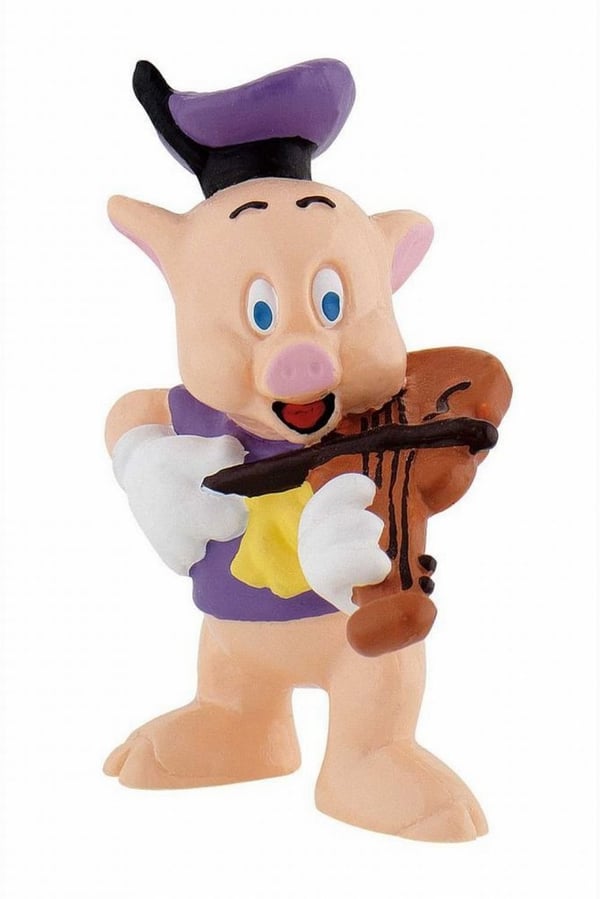 Bullyland Figuuri Disney Kolme pientä porsasta - Lila Fiedler Viulu