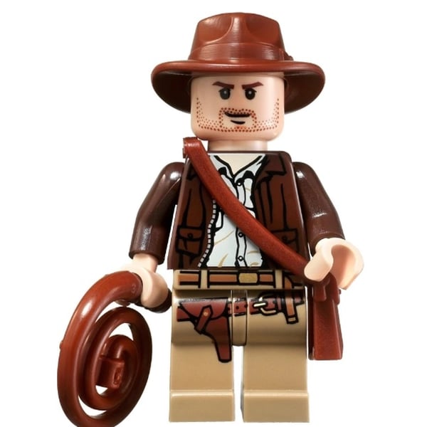 Lego Indiana Jones - Jones itse olkalaukun ja ruoskan kanssa LF2-5