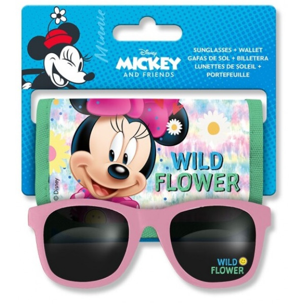 ZTR Lompakko & Aurinkolasit Disney Mimmi Minnie Vihreä & Pinkki