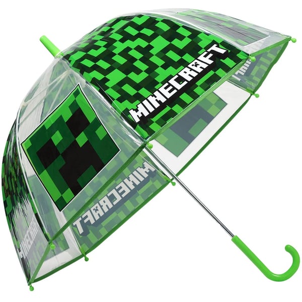 Minecraft Paraply Umbrella 70cm långt Grön Svart trans 46cm i di