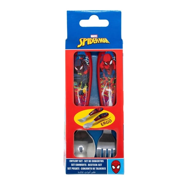 Spiderman Spider-man Bestik Ske & Gaffel i metal 14cm