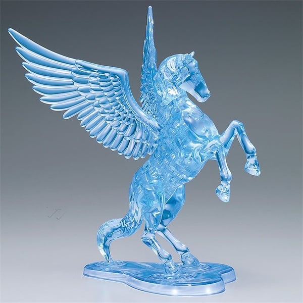 Robetoy Crystal Puzzle Palapeli 3D Horse Hevonen Flying BLUE 42 palaa