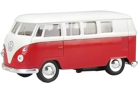 Robetoy Autot Cars 61206 12cm metalli 1:36 Volkswagen Bussi Punainen/Va