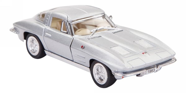 Autot Cars 13cm 61207 metalli 1:36 Corvette Silver Sting Ray