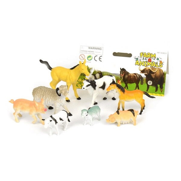 Lelut 41640 Maatilan eläimet 8 kpl Maatilan eläimet Hevonen Lammas Sika