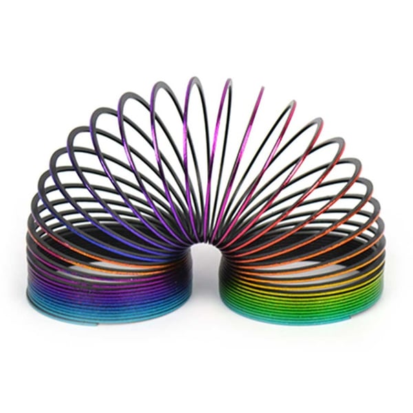 Legetøj Fjeder Spiral Magic Spring Slinky Rainbow 7cm 59070