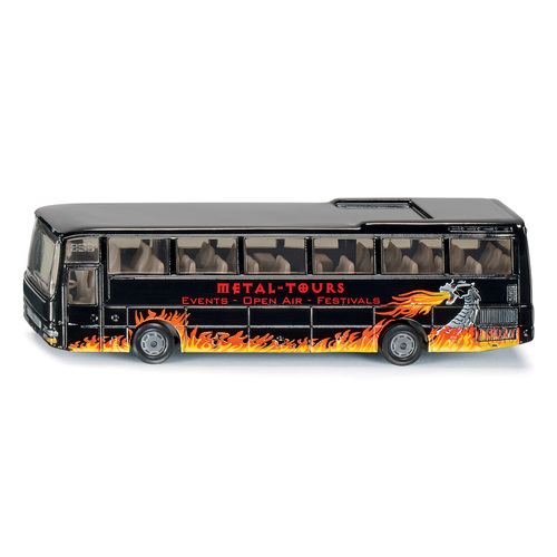 Legetøjsbiler Biler Cars SIKU Micki Metal Turistbus Sort Flamme