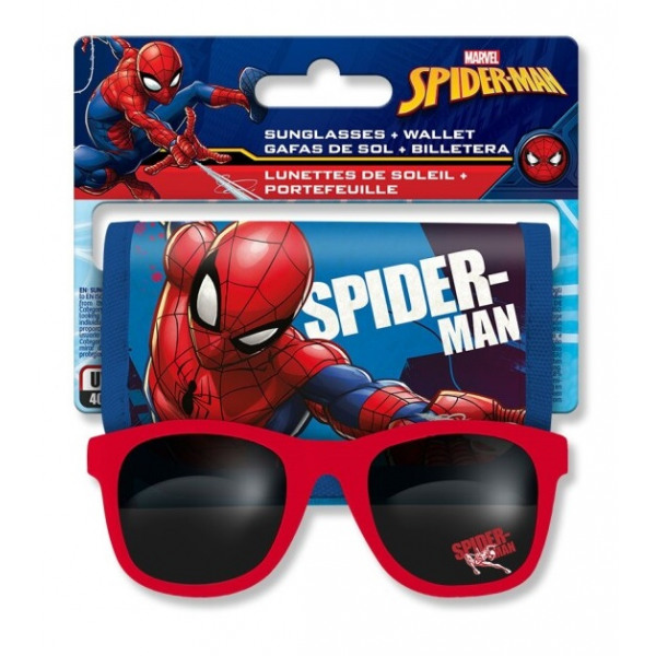 ZTR Lompakko & Aurinkolasit Marvel Spider-Man Hämähäkkimies Sininen & Punainen
