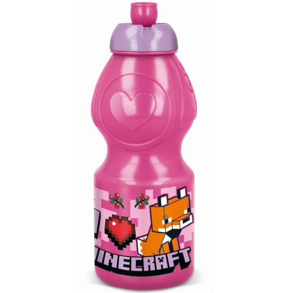 Minecraft 47432 Comic Vattenflaska Dricksflaska Bottle 40cl Rosa