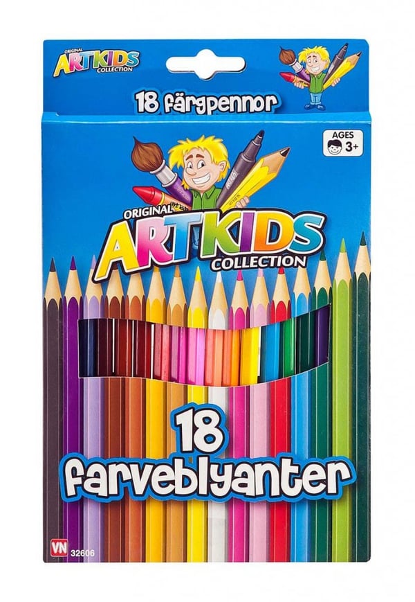 VN Legetøj Artkids Hobbyblyanter - 18 stk. Farveblyanter / Farver