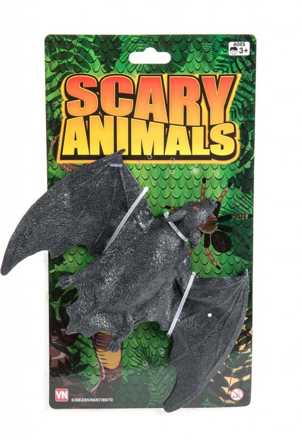 Vn Lek Scary Animals Eläimet Lepakko Musta Pehmeä & Joustava