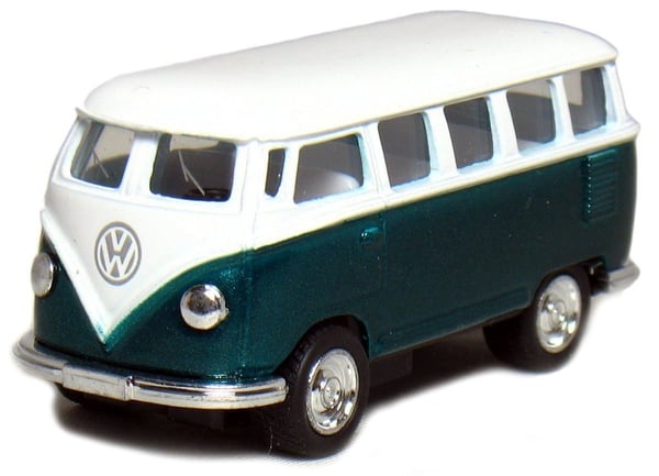 Autot Autot 1962 Volkswagen VW Bussi 61935 1:64 metalli 6cm Vihreä