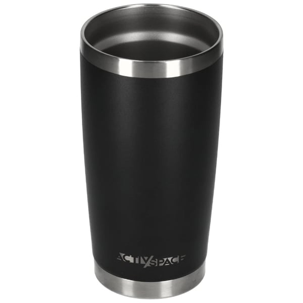 Suuri teräksinen termosmuki 600ml - musta