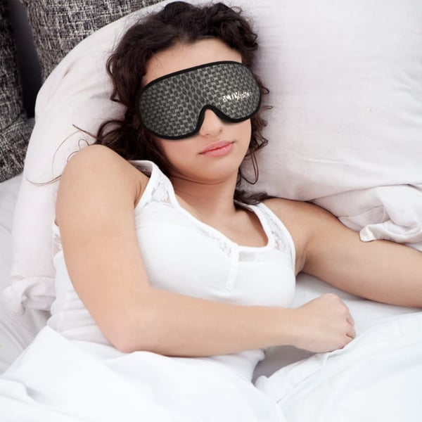 3D PREMIUM -silmänsuoja nukkumiseen ja matkustamiseen - harmaanmusta