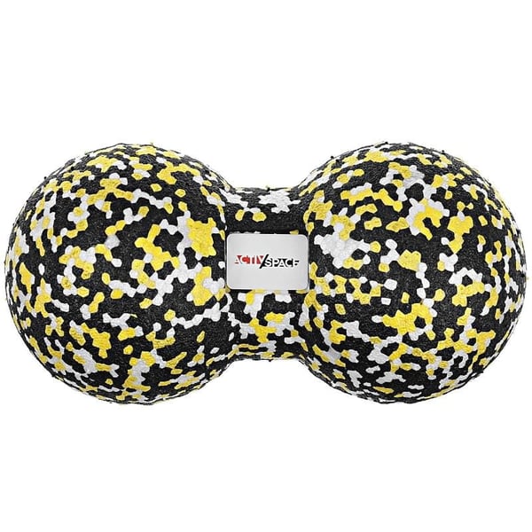 Tupla-epp-hierontapallo 8x16 cm - douball keltainen
