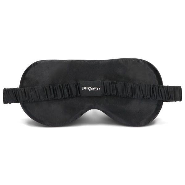 Sidenögonmask bekväm för sömn - svart