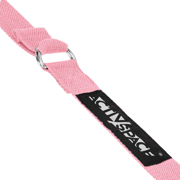 Kestävä joogahihna 300x3,8 cm - pinkki