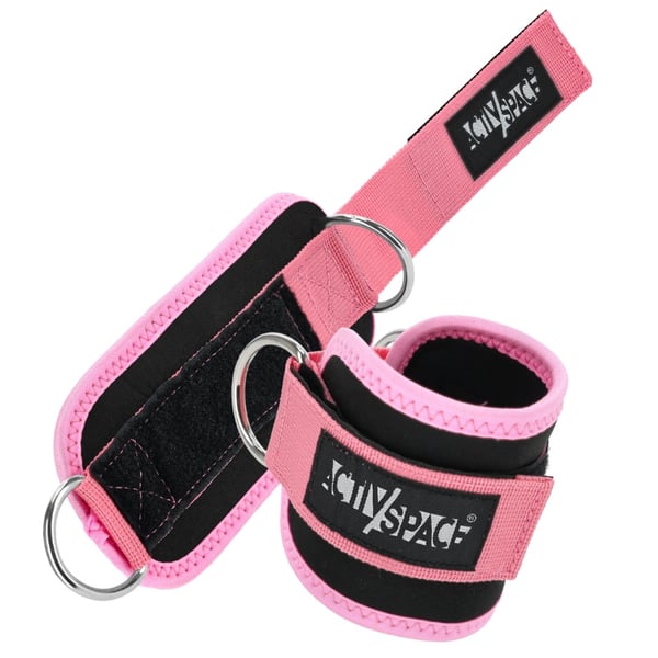 Nilkkahihnat jalkojen treenikuminauhoille, 2 kpl - pinkki